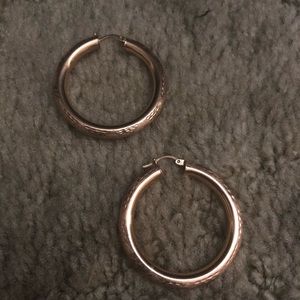 Rose Gold Hoops